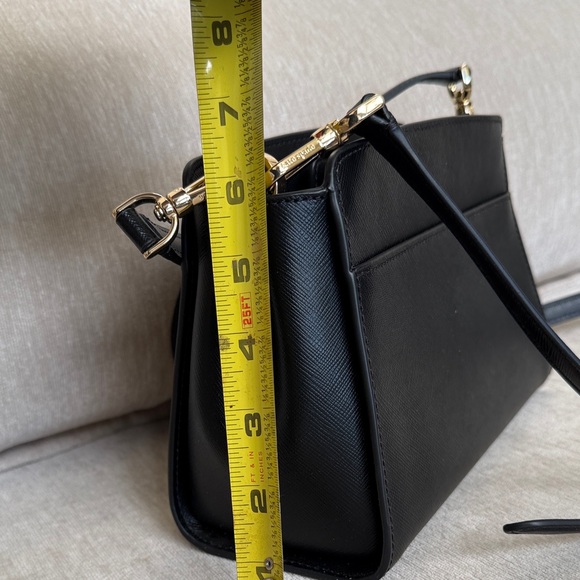 Kate Spade Top Handle Madison Satchel Black Leather Crossbody Bag MWOT - Picture 9 of 9